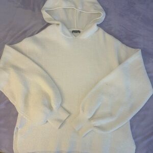 White Hooded Women's Sweater